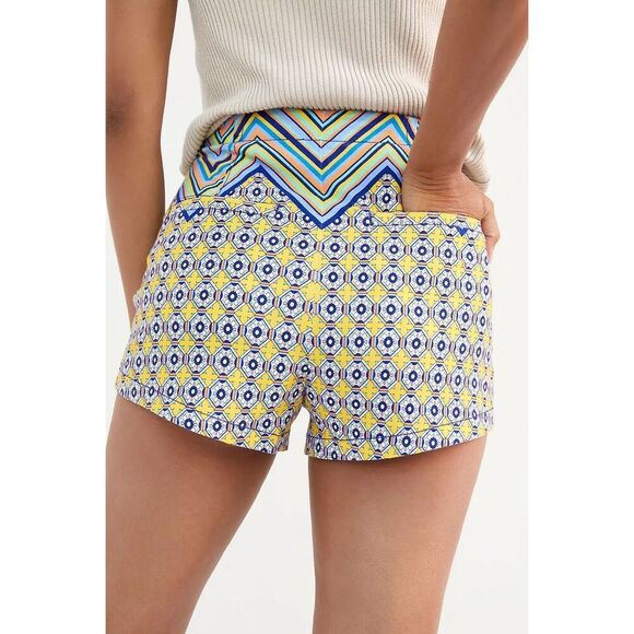 Maeve High Rise Relaxed Shorts size 8 Multicolor Abstract Geometric - Picture 2 of 12